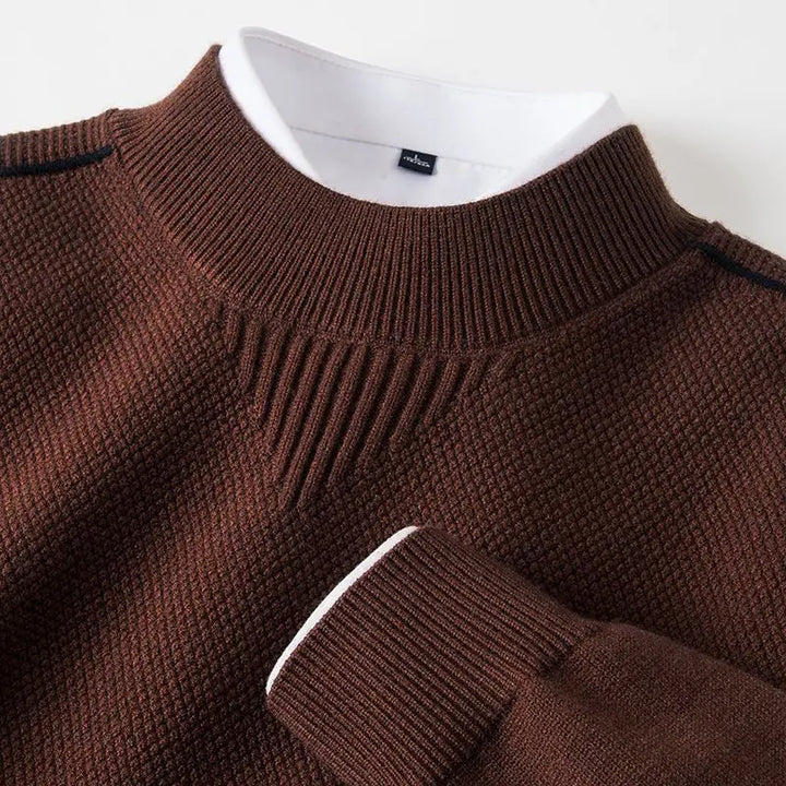 Calanthe - Langärmeliger Jacquard Pullover