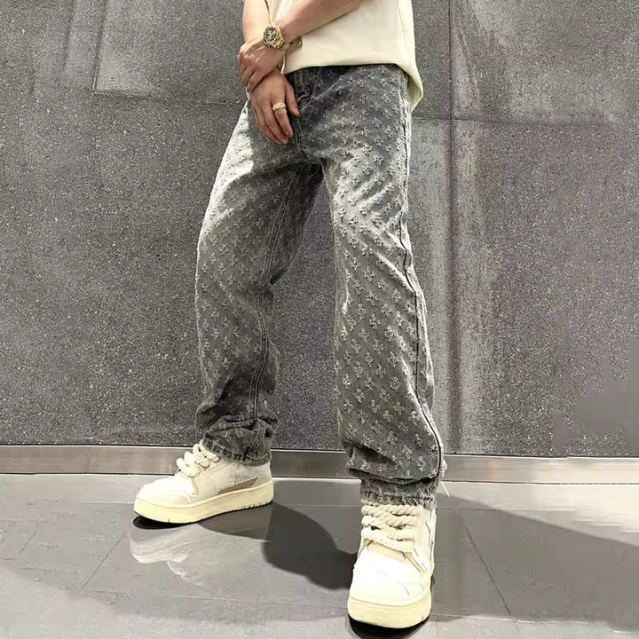 Zeydan – Jacquard Jeanshose Mit Meitem Bein