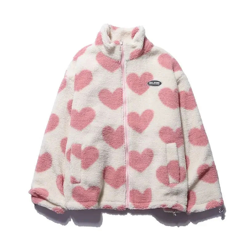 Almit - Langärmelige Jacke Mit Herz Drucken