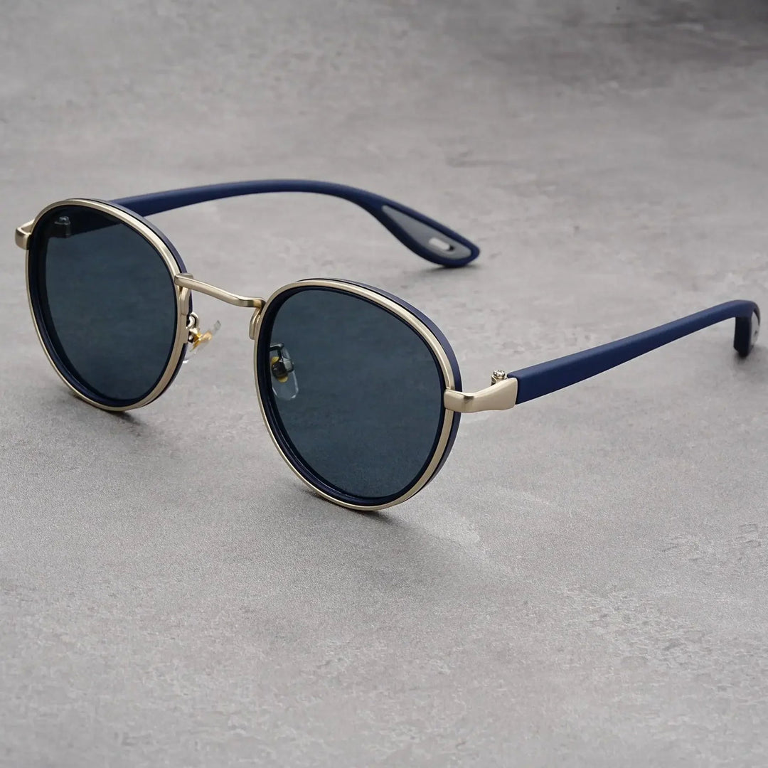 NoirGlow – Luxe Eclipse Rundsonnenbrille