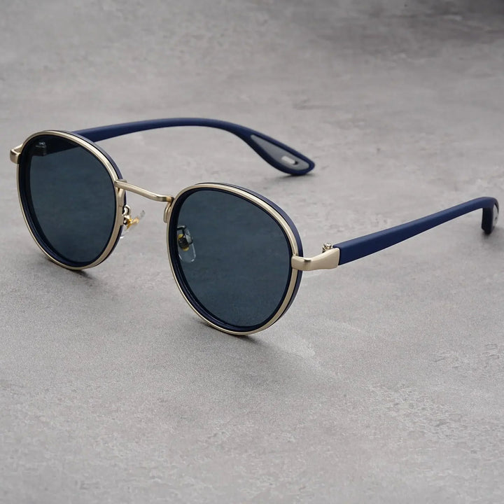 NoirGlow – Luxe Eclipse Rundsonnenbrille