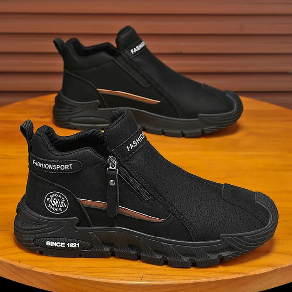 Albrecht – Stiefeletten mit Seitlichen Reißverschlüssen und Klobigen Sohlen