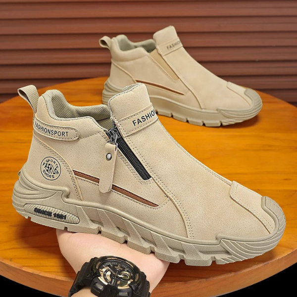 Albrecht – Stiefeletten mit Seitlichen Reißverschlüssen und Klobigen Sohlen