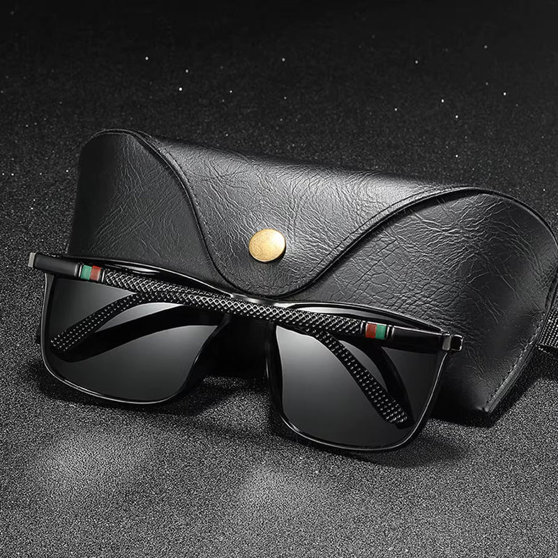 Chatioglow - Sonnenbrille mit quadratischem Rahmen und polarisierten UV-Schutz