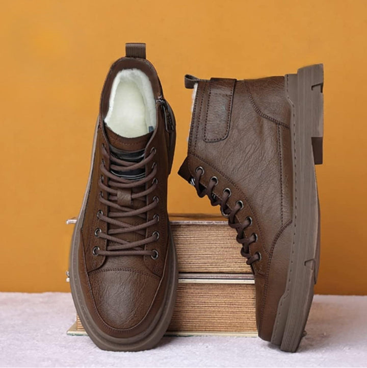 Patterson – Schnürstiefeletten Aus Leder