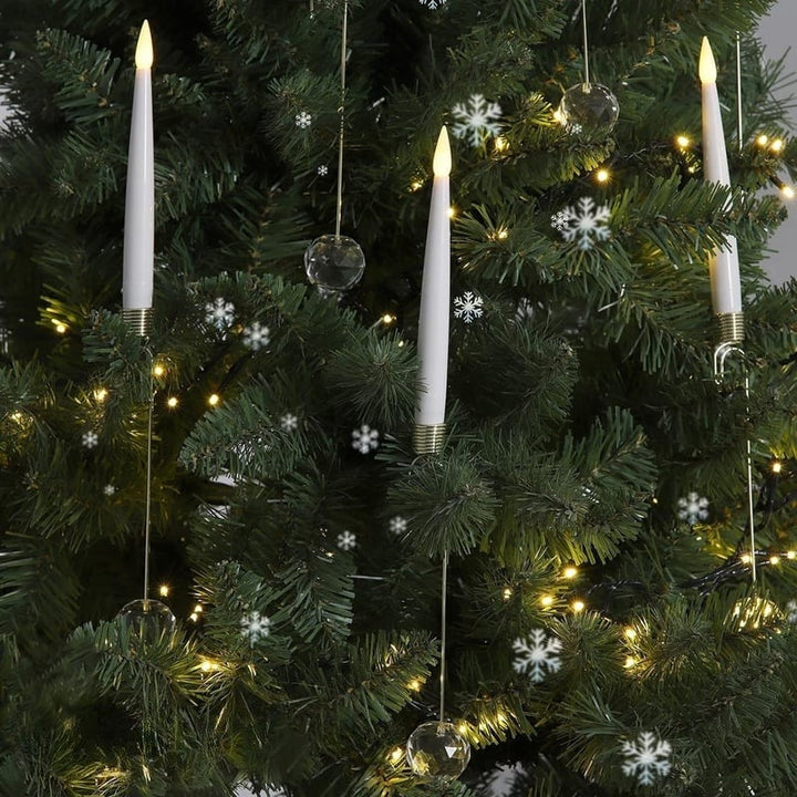 TreeLume - LED-Kerzen für Den Weihnachtsbaum Mit Kristallkugel-Haken