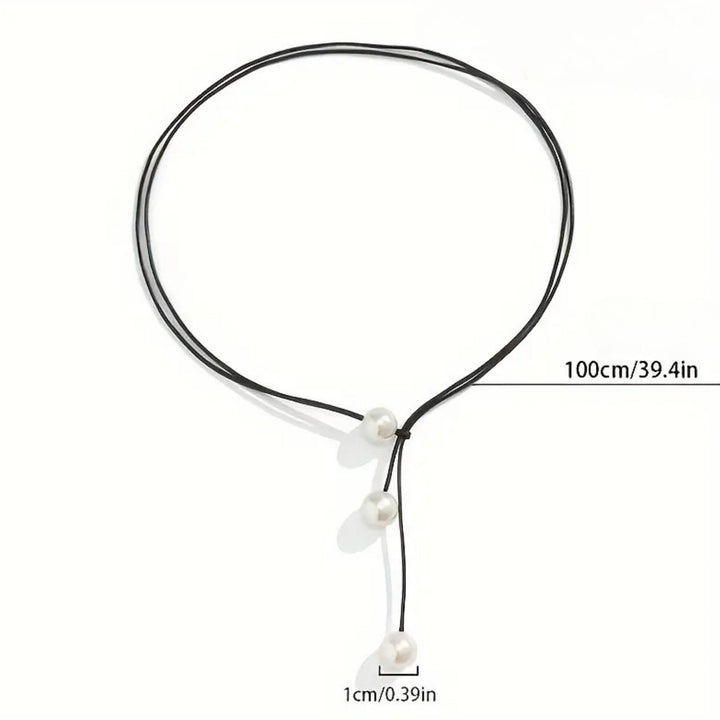 Lullia – Einfache Geometrische Halskette Aus Wachsfaden