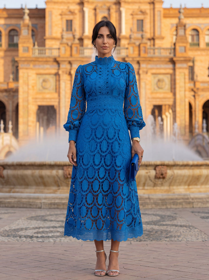Maelle - Elegantes Langarm Kleid Aus Spitze