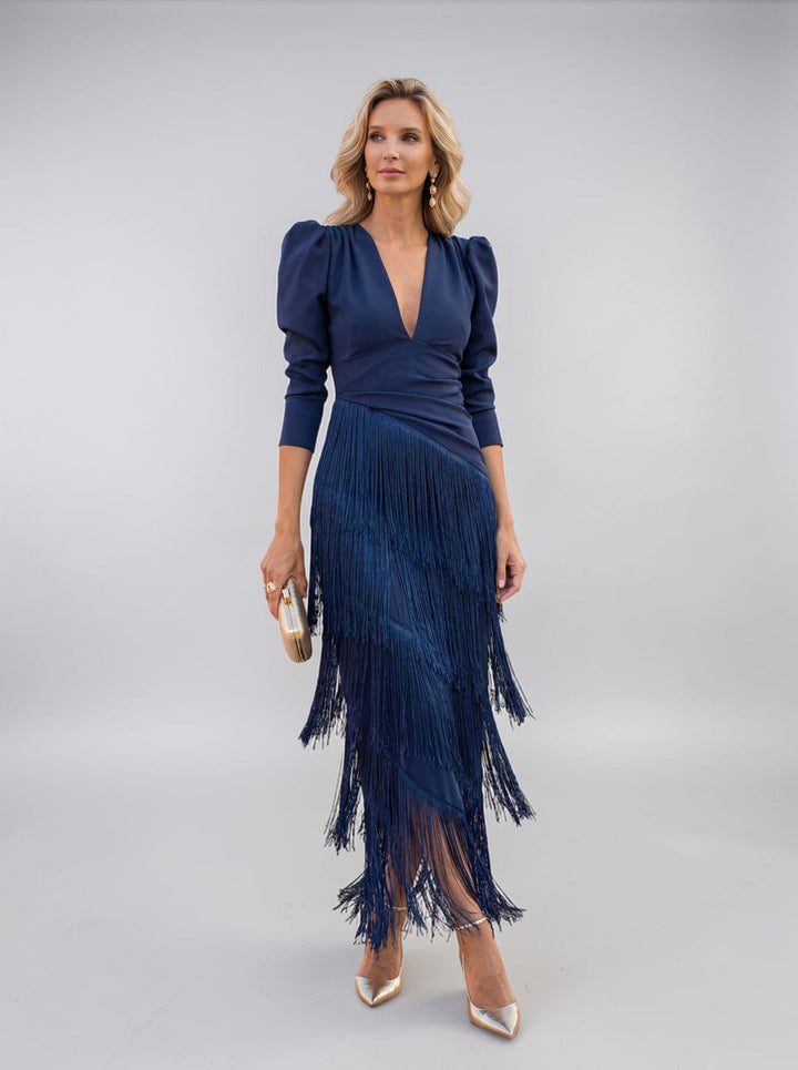 Rylanya – Elegantes Kleid Mit Fransen