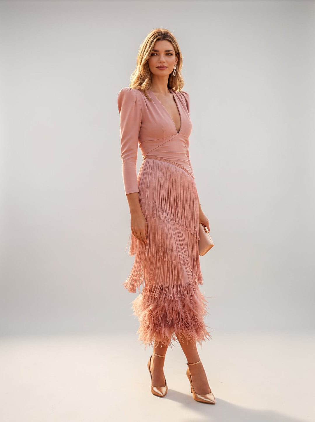 Rylanya – Elegantes Kleid Mit Fransen