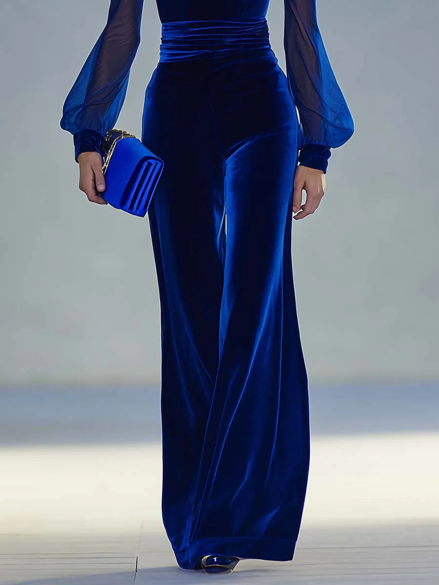 Cimona – Jumpsuit Mit V-Ausschnitt Und Langen Ärmeln