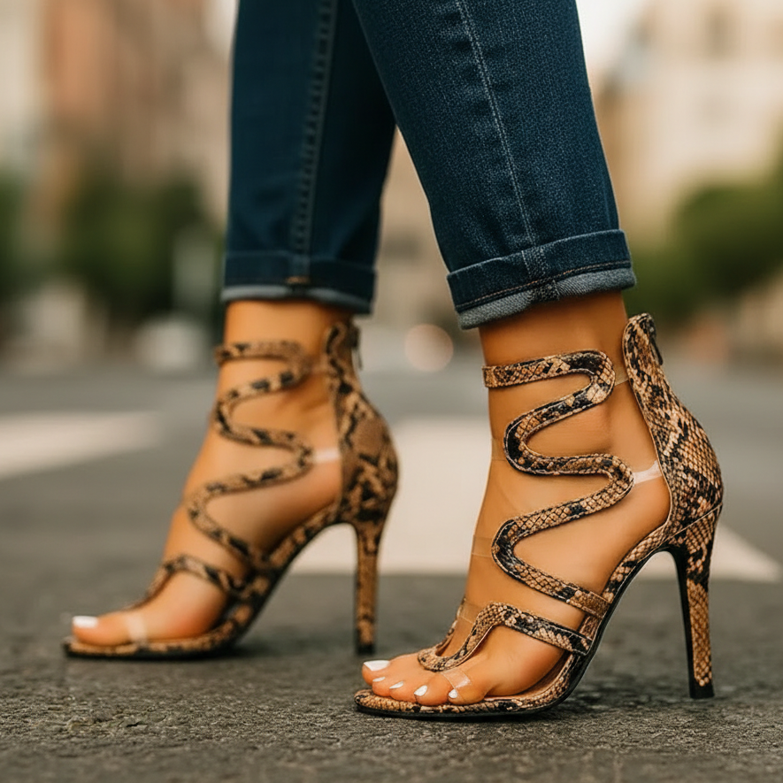Nophia – Elegante Sandale Mit Hohem Absatz