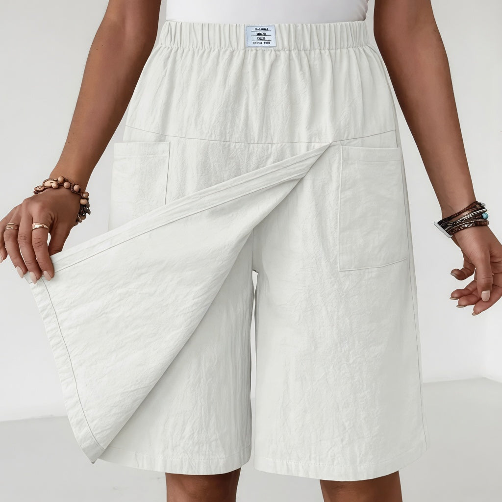 Elinia - Lässige Shorts Mit Weitem Bein Und Elastischem Bund