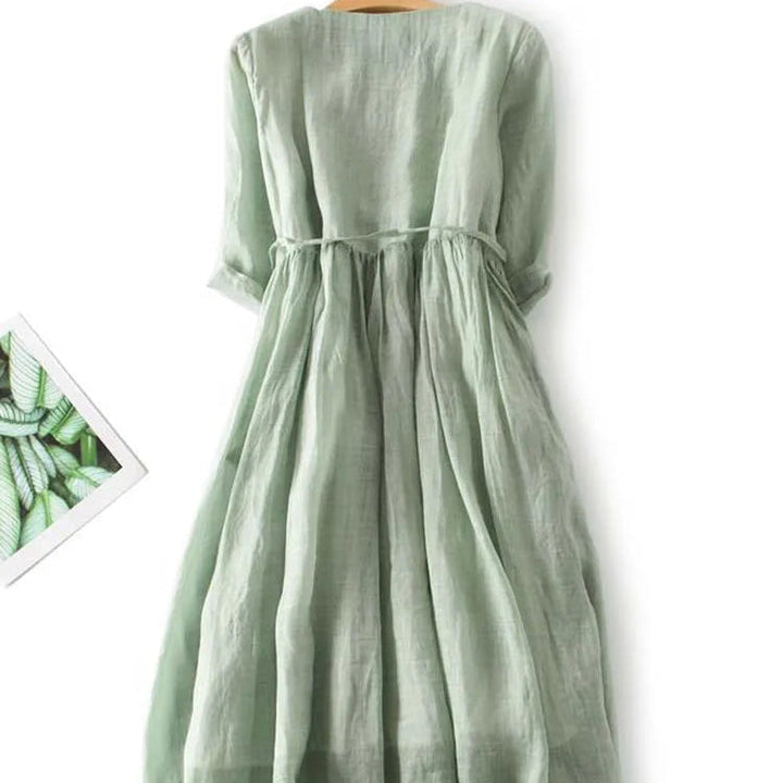 Lithumi - Maxikleid Aus Leinen