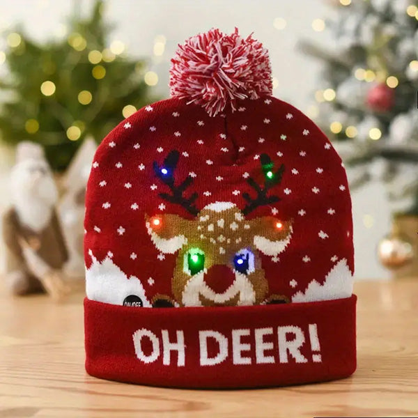 MerryGlow – Weihnachtsmütze mit Lichtern