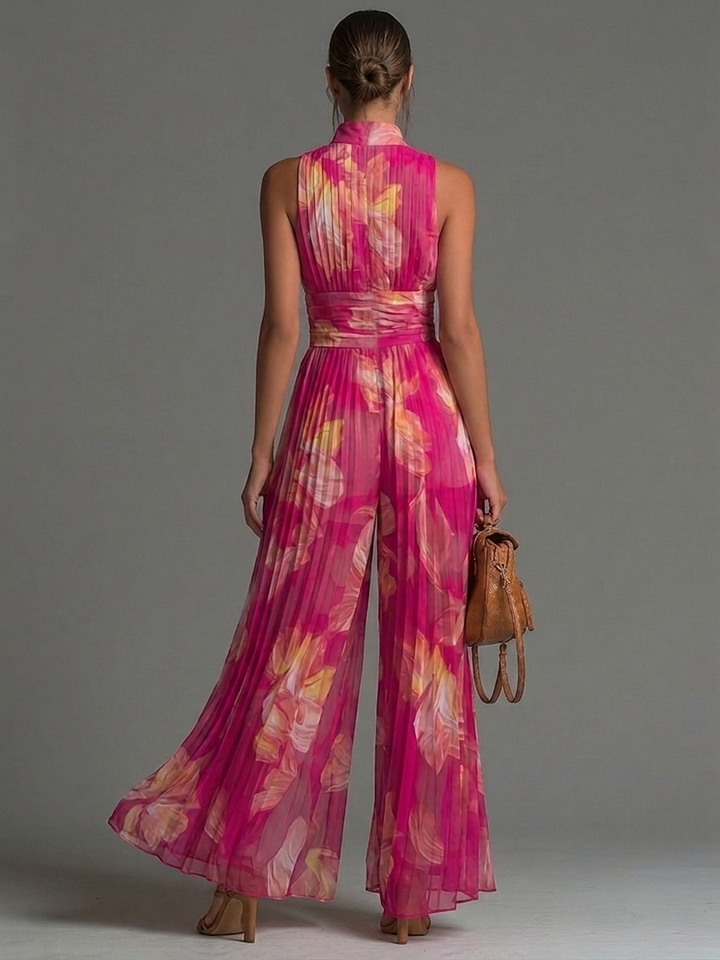 Sandria - Jumpsuit Mit Reißverschluss Und Blumenmuster