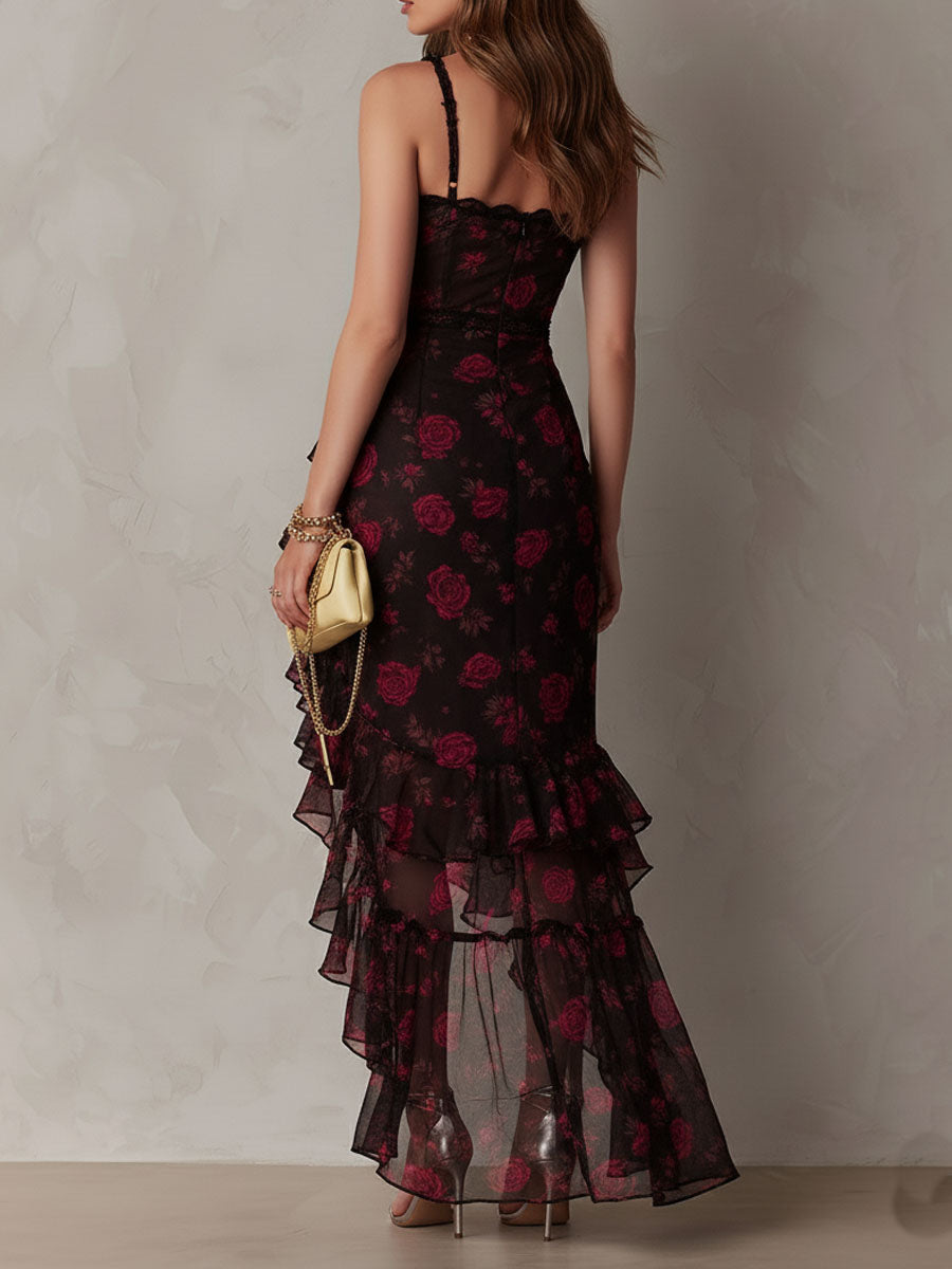 Deyna – Elegantes Blumen Kleid Mit Gerafftem Saum