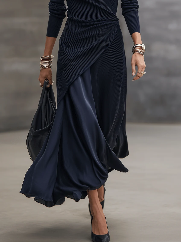 Leslia – Elegantes Maxikleid Mit V-Ausschnitt