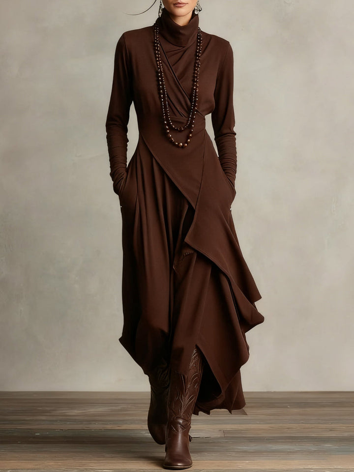 Patrizia – Asymmetrisches Tunika Maxi Kleid