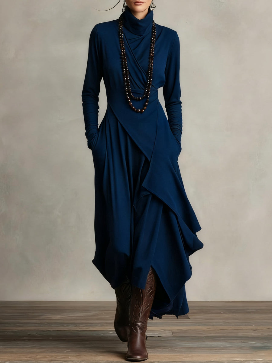 Patrizia – Asymmetrisches Tunika Maxi Kleid