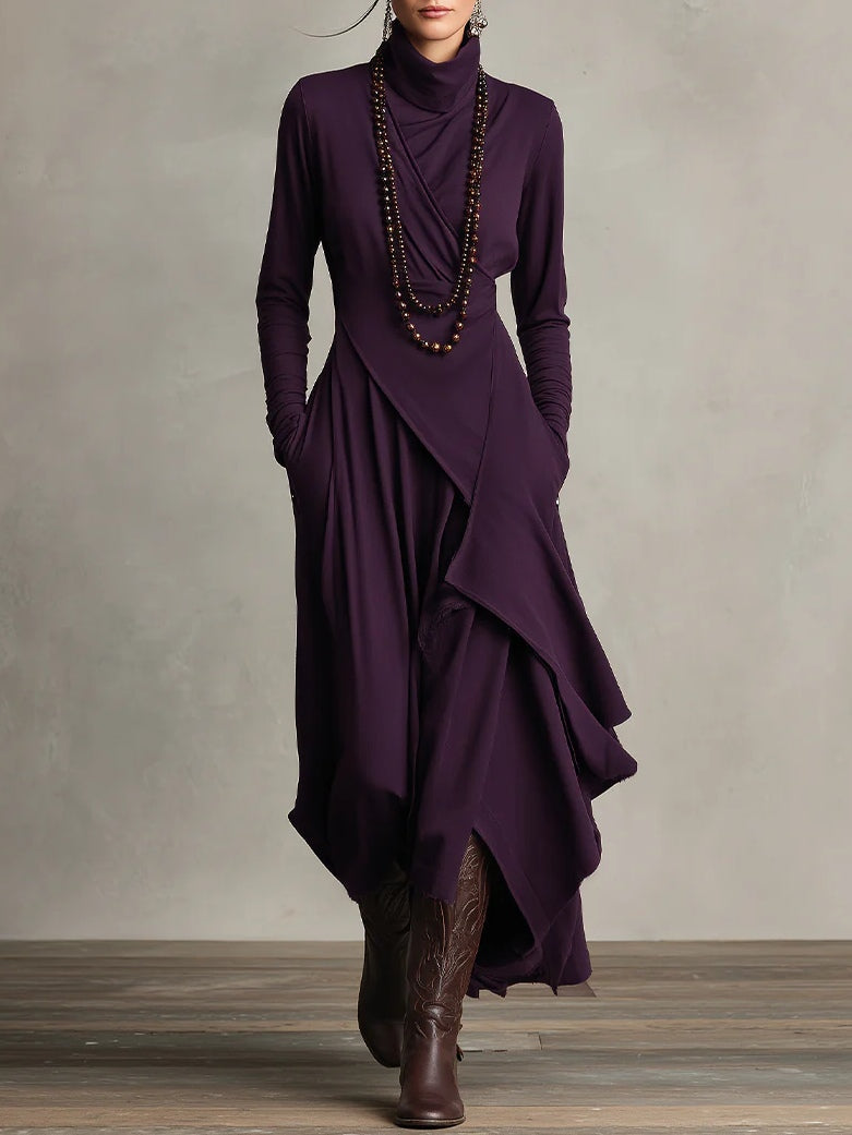 Patrizia – Asymmetrisches Tunika Maxi Kleid