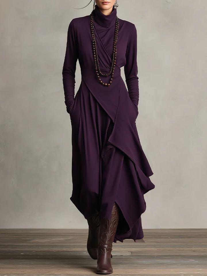Patrizia – Asymmetrisches Tunika Maxi Kleid