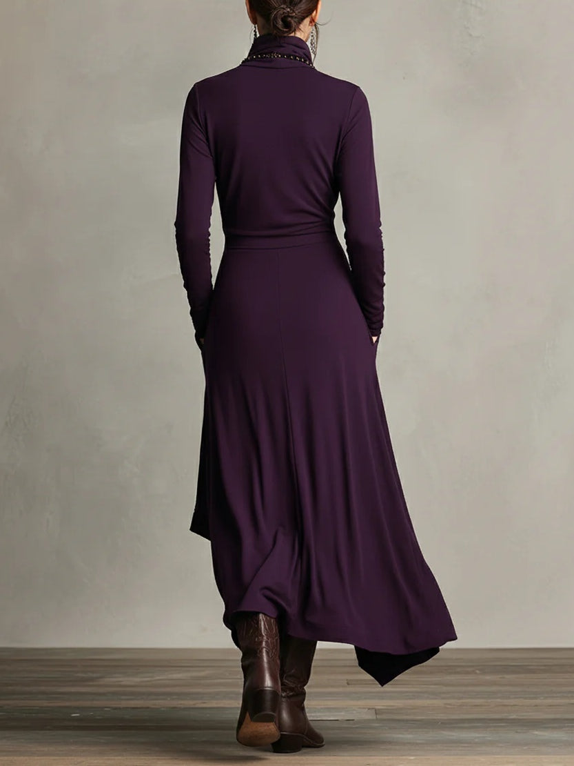 Patrizia – Asymmetrisches Tunika Maxi Kleid