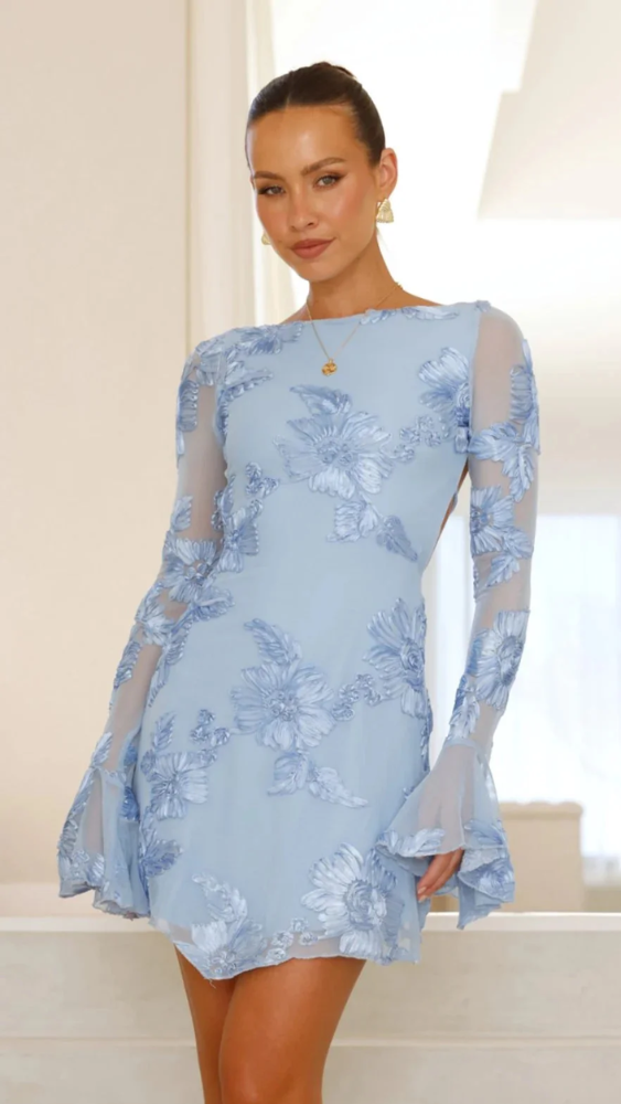Keelly - Langärmeliges Minikleid