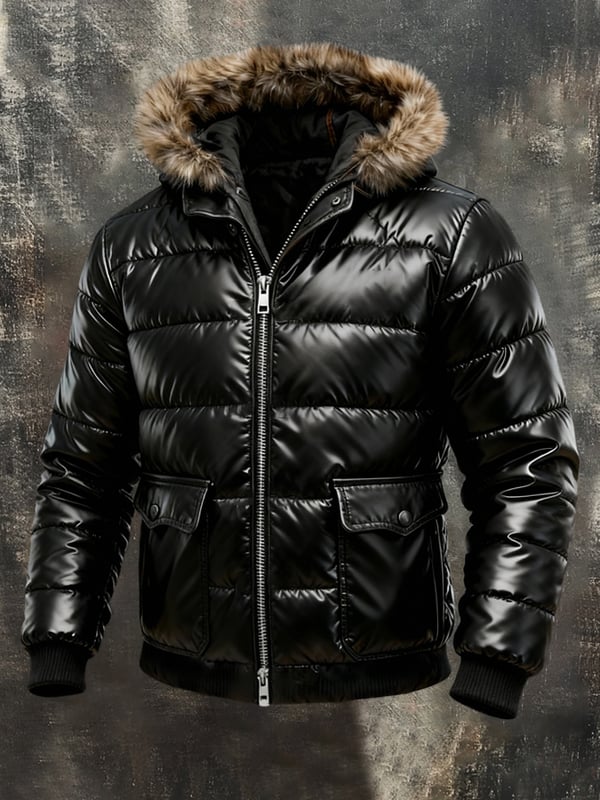 Moussa – Retro Parka Jacke Mit Pelzkragen