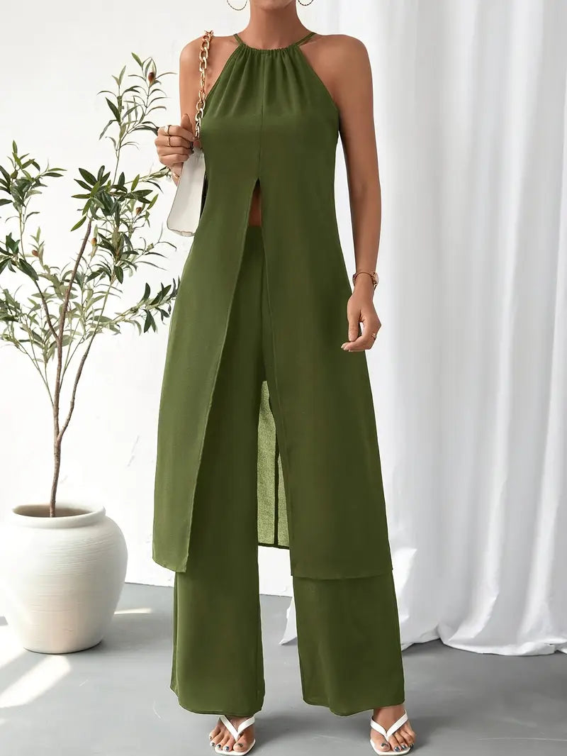 Eirini - Eleganter ärmelloser Zweiteiliger Satz