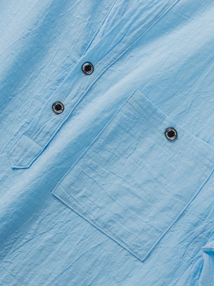 Markos – Lässig Kurzarm Hemd Mit Knopf