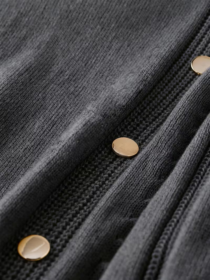 Malkina – Bequemes Langarm-Strickkleid
