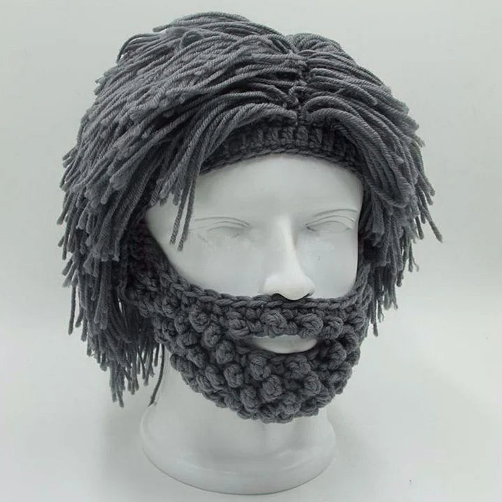 Grantley – Beanie im Punk Stil mit Integrierter Glatter Perücke