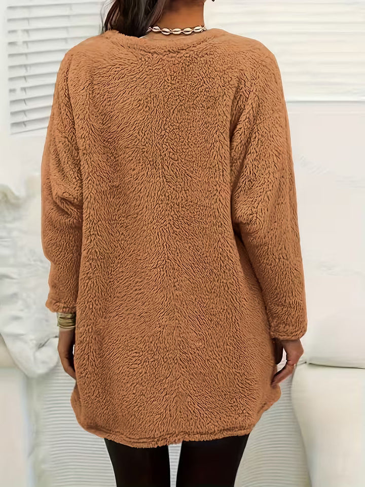 Zibija – Fleece-Sweatshirt Mit Löwenzahn-Drucken