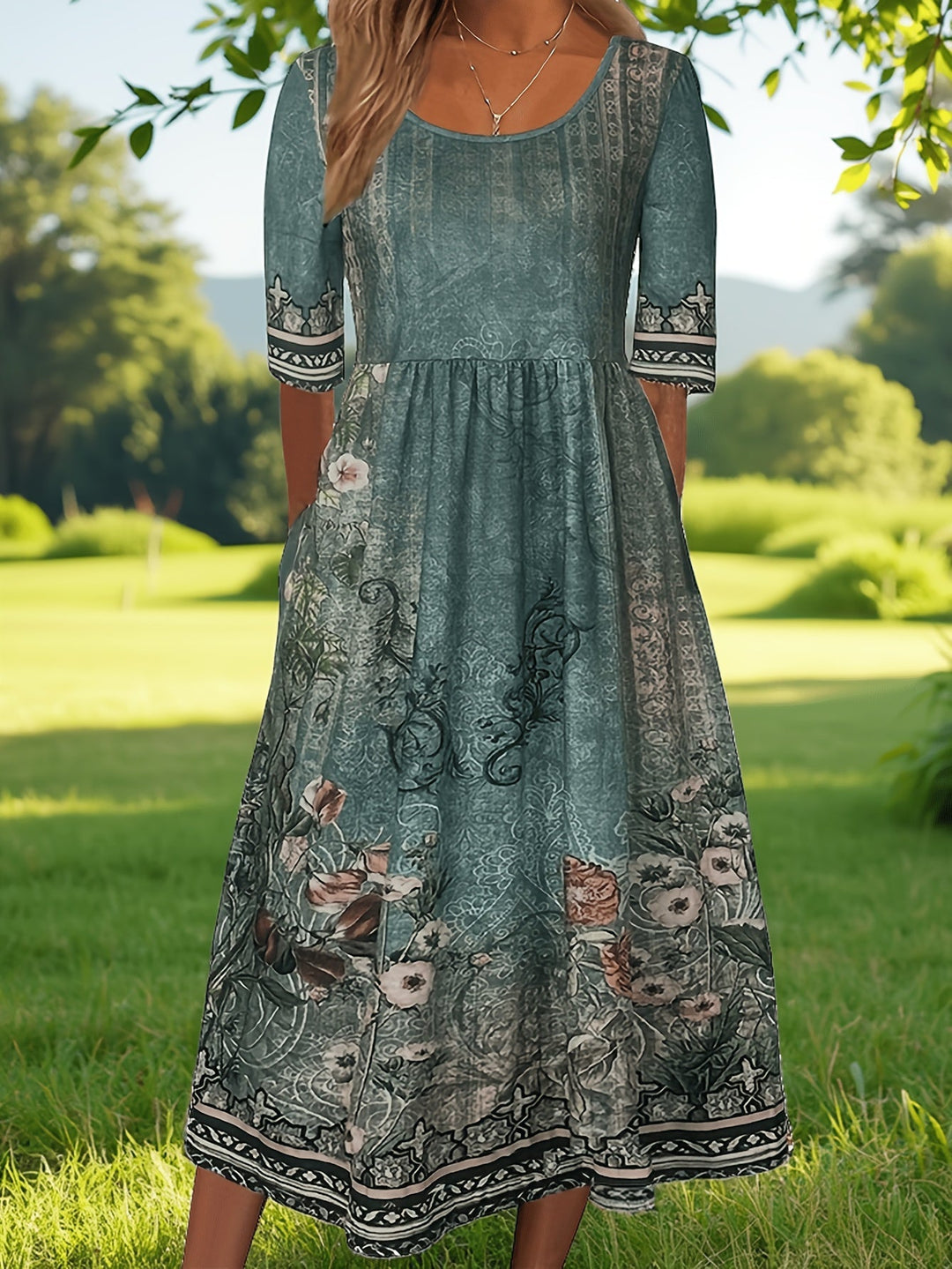 Jeeni – Kurzärmeliges Kleid Mit Blumenmuster