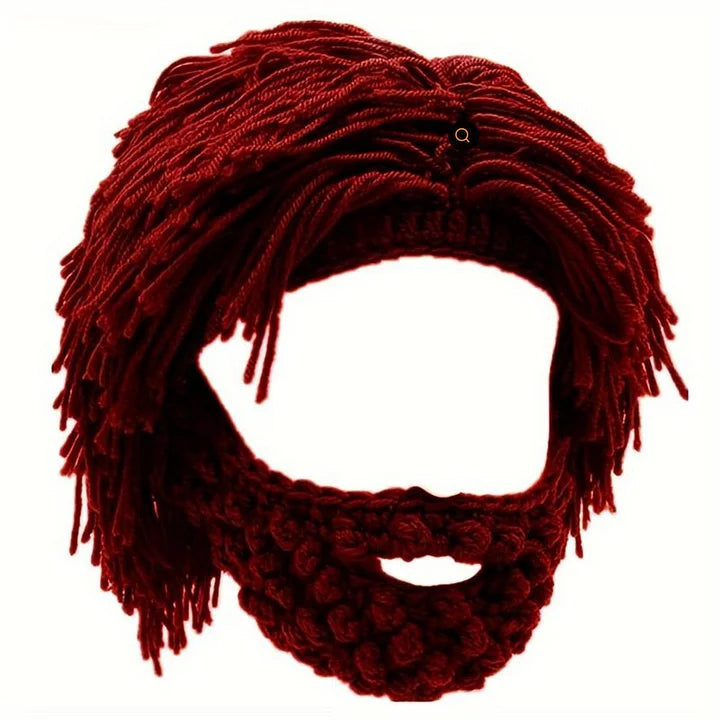 Grantley – Beanie im Punk Stil mit Integrierter Glatter Perücke