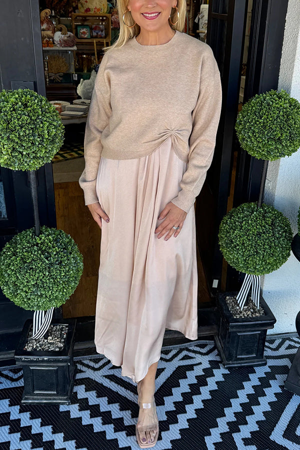 Lilee – Top Mit Gedrehtem Knoten Und Maxikleid