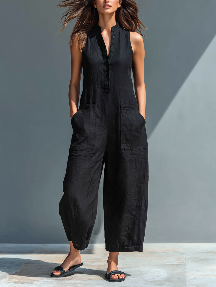 Darja – Eleganter ärmelloser Overall