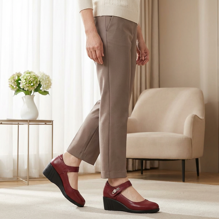 Aikaterina – Schuhe Mit Runder Spitze Und Schnallenriemen