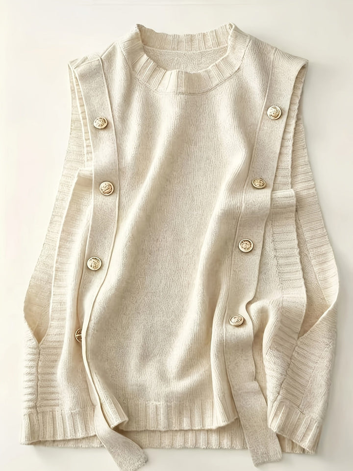 Bineta - Lässiger Strickpullover Ohne Ärmel