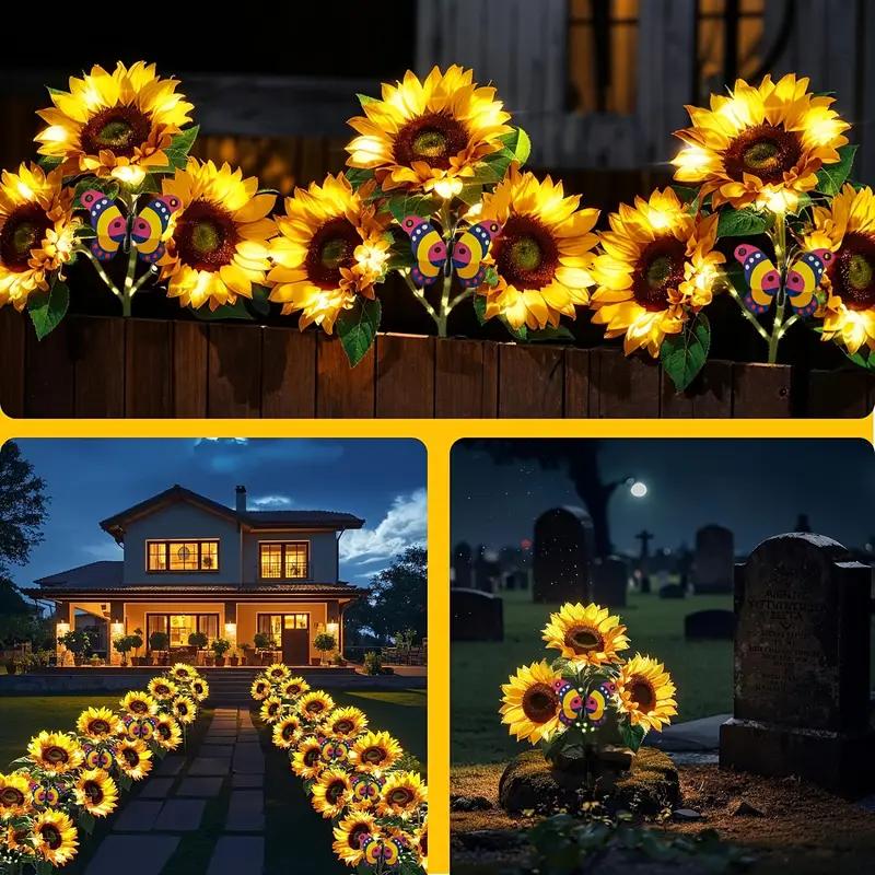 FloralGlow - Solar LED SonnenblumenGartenleuchten