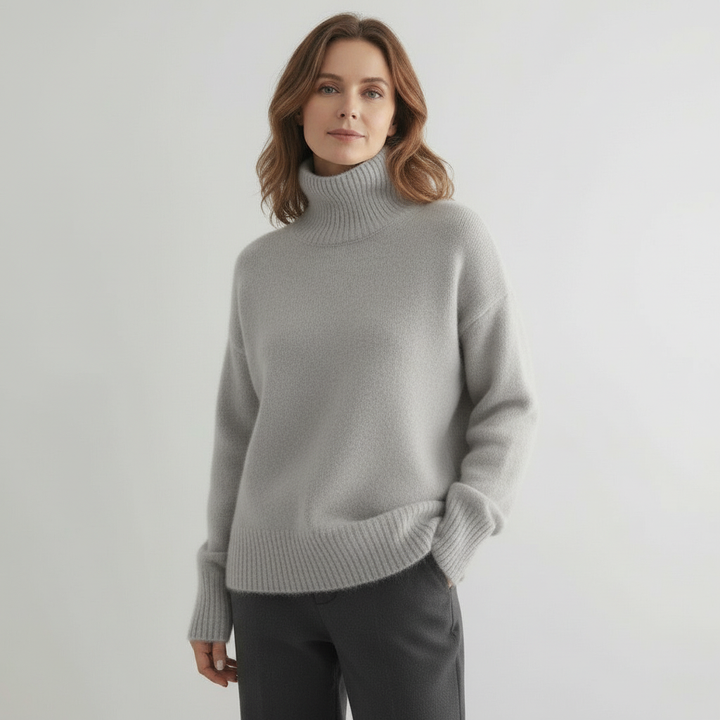 Marchao - Warmer Rollkragen Pullover Mit Hohem Kragen