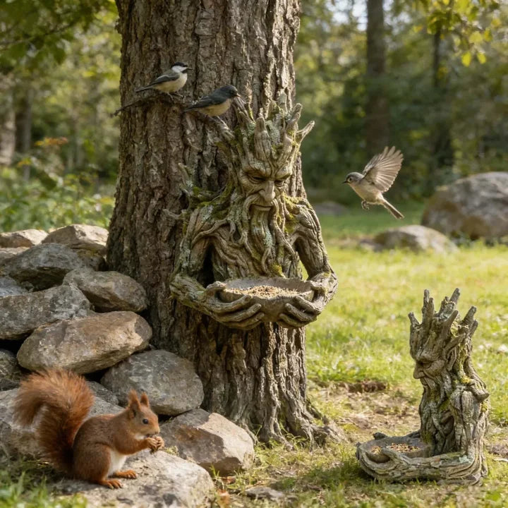 NatureHold – Eine in Einen Baum Integrierte Skulptur Zur Vogelfütterung