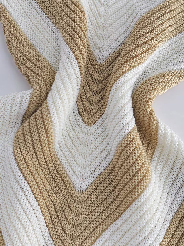 Foley – Strand Überwurfkleid mit Fransen am Saum aus Stretchstoff