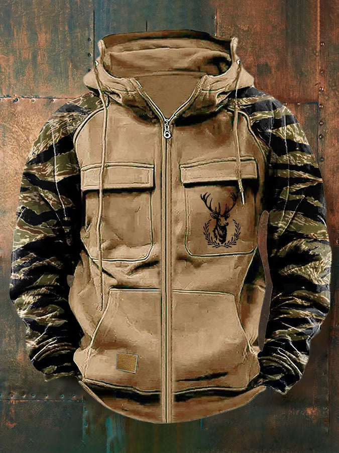 Jernard – Kapuzenjacke Mit Reißverschluss Und Mehreren Taschen