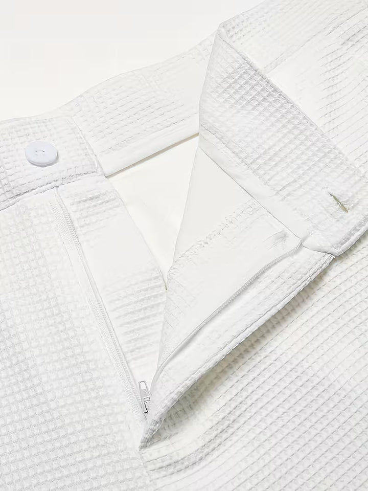 Tommen – Leichte Strukturierte Hose Mit Seitentaschen