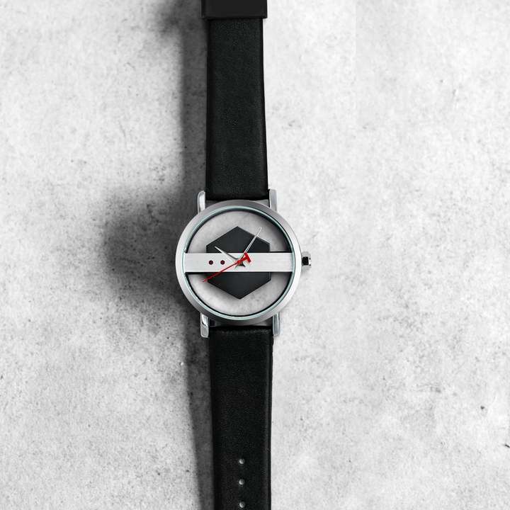 DialVorn - Uhr Mit Geometrischem Zifferblatt Und Armband