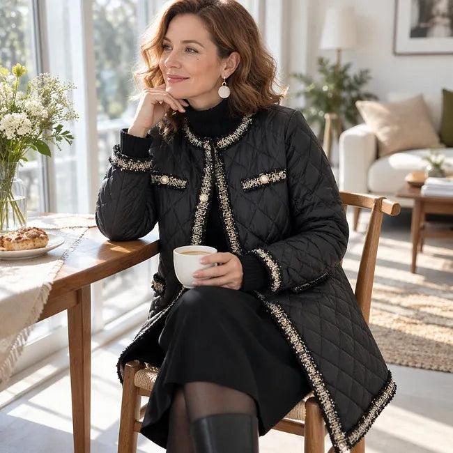 Caren – Elegante Jacke Mit Rundhalsausschnitt