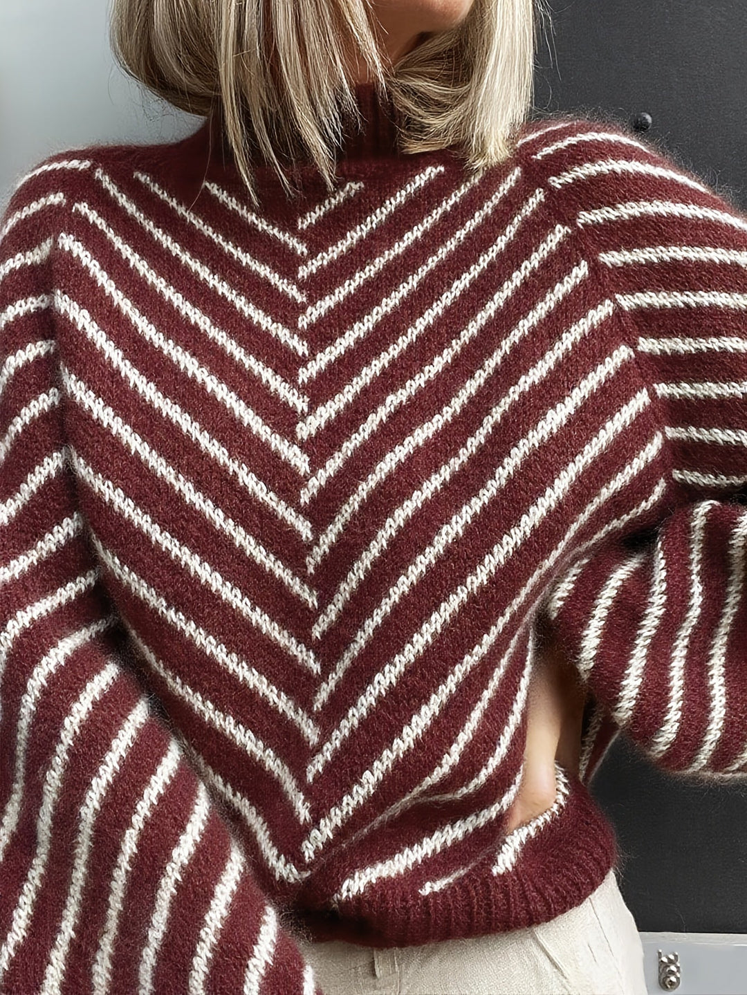 Klarysa – Lässiger Langarm Strickpullover