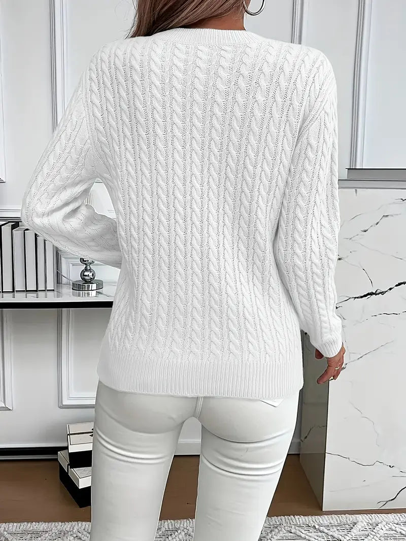 Quinisha – Strickpullover Mit Zopfmuster